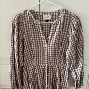 Universal Thread Plaid cotton Button-Down Dress